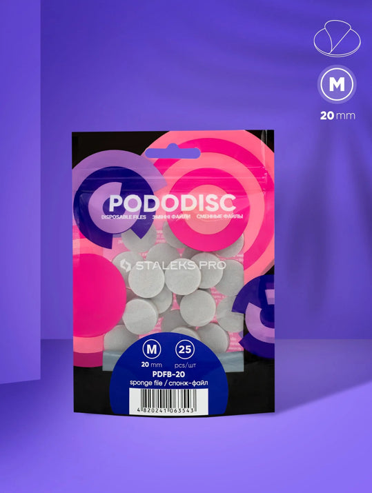 Embouts-Éponges Interchangeables Pour Disque Pédicure PODODISC STALEKS PRO M (25 Pcs)